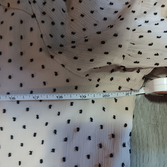 Maurices Elegant Cream Polka Dot Women's Top - Picture 6 of 8